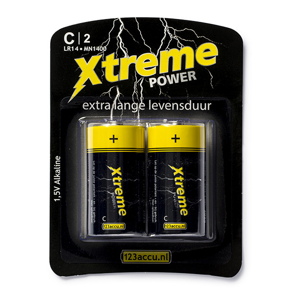 Ook het beleid Roei uit 123accu Xtreme Power LR14 C batterij 2 stuks 123inkt 123inkt.nl