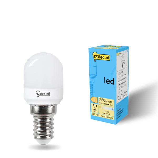 123inkt 123led E14 T25 led lamp kogel mat 2.2W (25W)  LDR01924 - 1