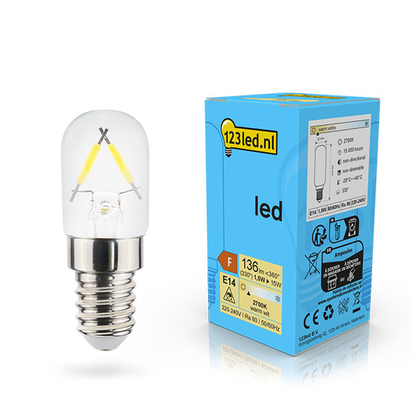 123inkt 123led E14 filament led-lamp capsule 1.5w (15w)  LDR02120 - 1