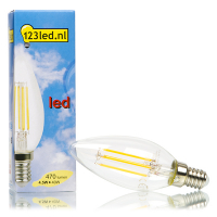 123inkt 123led E14 filament led-lamp kaars dimbaar 4.5W (40W) 929001332101c LDR01516