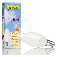 123inkt 123led E14 filament led-lamp kaars mat dimbaar 2.8W (25W)  LDR01616