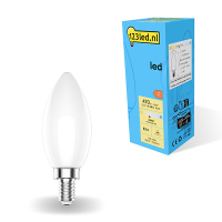 123inkt 123led E14 led-lamp kaars mat dimbaar 4000K 4.5W (40W)  LDR01868