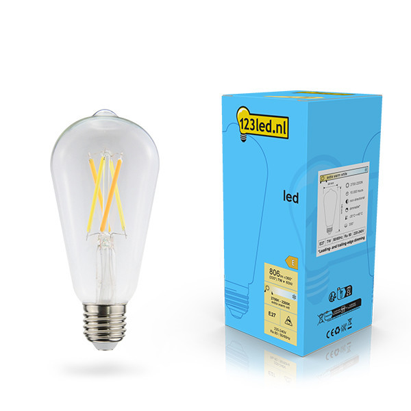 123inkt 123led E27 filament led-lamp edison dimbaar 7w (60w)  LDR02118 - 1