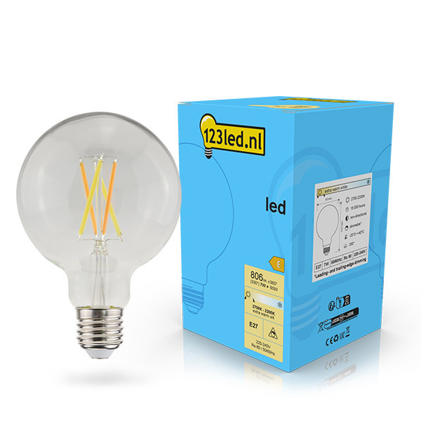 123inkt 123led E27 filament led-lamp globe dimbaar 7w (60w)  LDR02102 - 1