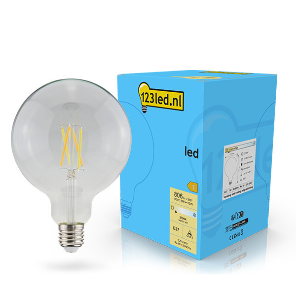 123inkt 123led E27 filament led-lamp globe dimbaar 7w (60w)  LDR02104 - 1