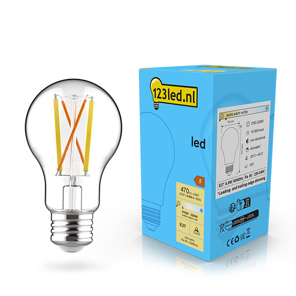 123inkt 123led E27 filament led-lamp peer dimbaar 4.5w (40w)  LDR02086 - 1