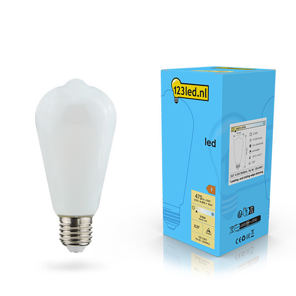 123inkt 123led E27 led-lamp edison mat dimbaar 4.5w (40w)  LDR02112 - 1