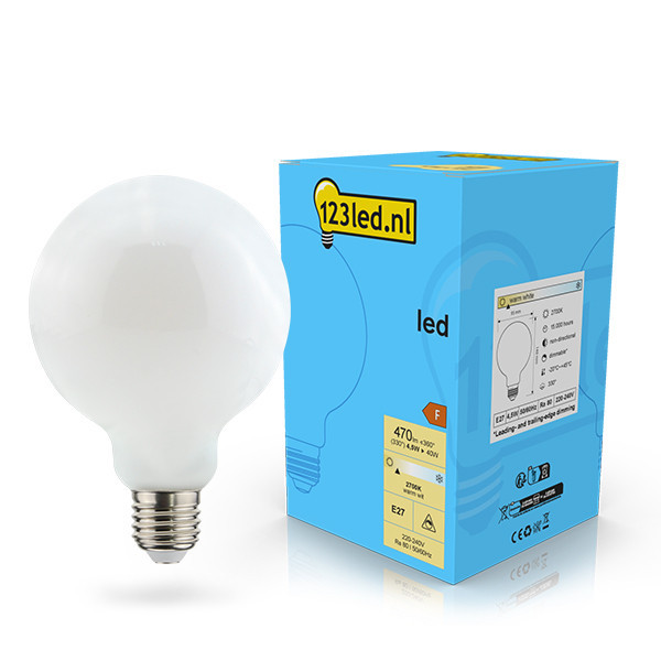 123inkt 123led E27 led-lamp globe mat dimbaar 4.5w (40w)  LDR02096 - 1