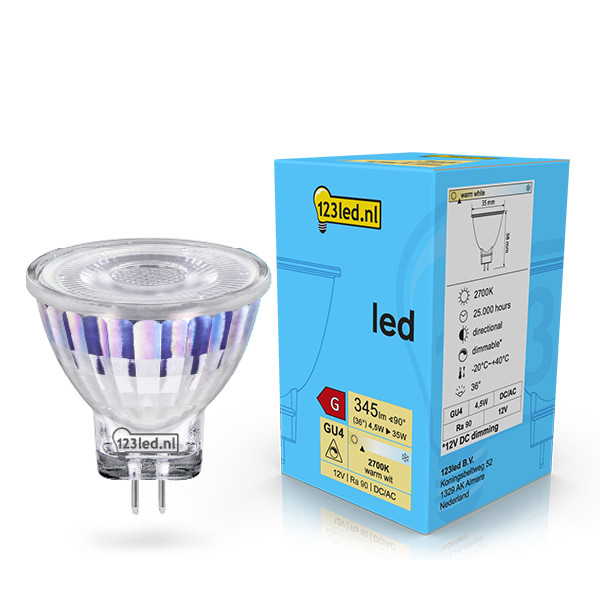 123inkt 123led GU4 led-spot dimbaar 4.5W (35W)  LDR02066 - 1