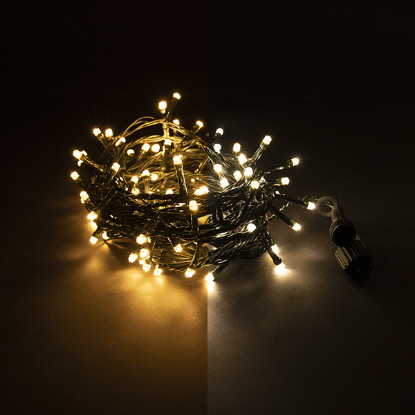 123inkt 123led koppelbare kerstverlichting extra warm wit & warm wit 7,5 meter uitbreiding 100 lampjes  LDR07141 - 1