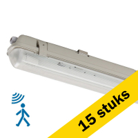 Aanbieding: 15x 123led IP65 TL-armatuur met sensor 60 cm | 4000K | 1100 lumen (7.5W) incl. TL-buis