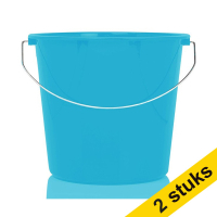 Aanbieding: 2x huishoudemmer blauw 10 liter