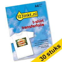 123inkt Aanbieding: 30 vel T-shirt transferfolie wit textiel C6050AC 060810