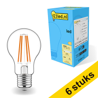 Aanbieding: 6x 123led E27 filament led-lamp peer dimbaar 7W (40W)