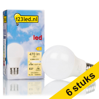 Aanbieding: 6x 123led E27 led-lamp peer mat 4.2W (40W)