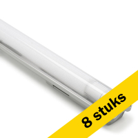 Aanbieding: 8x 123led IP65 TL-armatuur 60 cm | 4000K | 1080 lumen (9W) incl. TL-buis