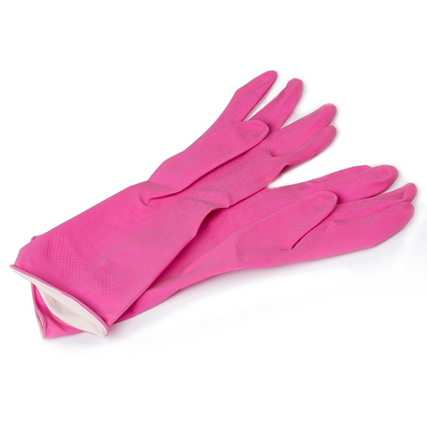 123inkt Handschoenen maat L roze/geel  SDR00080 - 1