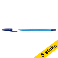 123inkt balpen met dop blauw (5 stuks) 802052C 300976