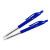 123inkt balpen met drukknop medium blauw (2 stuks)