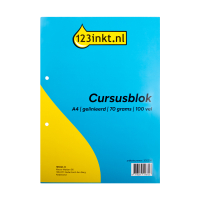 123inkt cursusblok A4 gelinieerd 70 grams (100 vel) 100058103C 302234