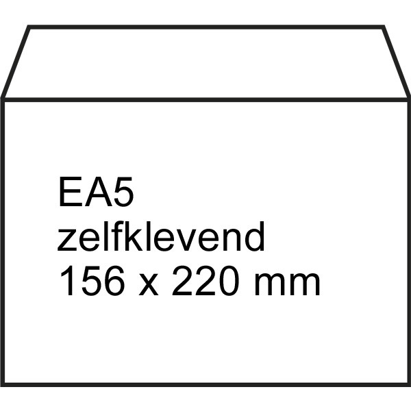 123inkt dienst envelop wit 156 x 220 mm - EA5 zelfklevend (500 stuks) 123-201540 201540C 209034 88098973C 300920 - 1