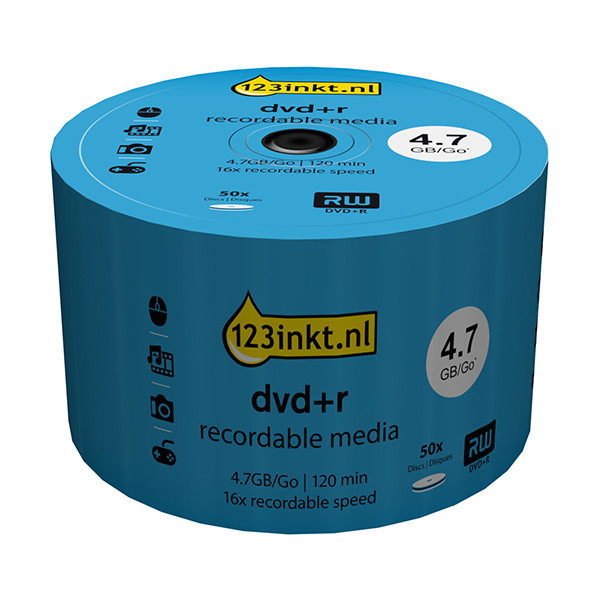 123inkt dvd+r 50 stuks op spindel DR4S6B50F/00C 301229 - 1