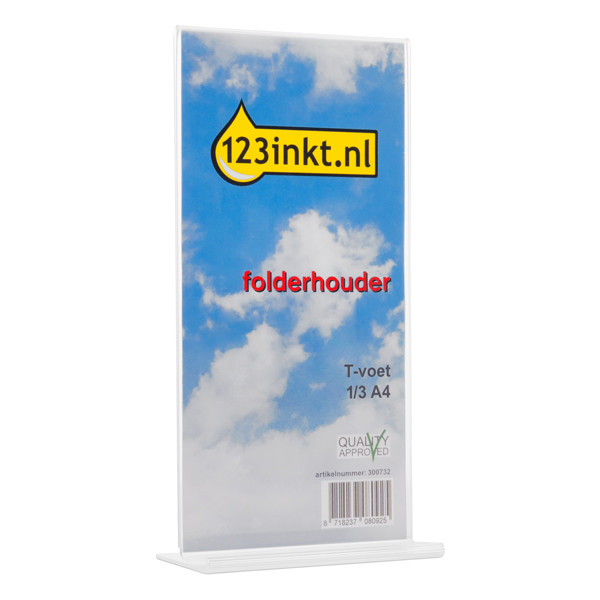 123inkt folderhouder met T-voet 1/3 A4 DE45101C SV10801 300732 - 1