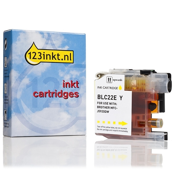 123inkt huismerk vervangt Brother LC-22EY inktcartridge geel LC22EYC 028949 - 1