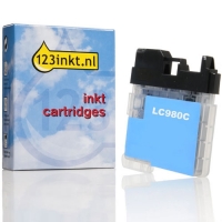 123inkt huismerk vervangt Brother LC-980C inktcartridge cyaan