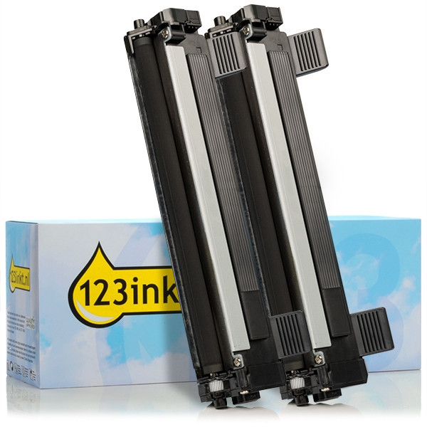 123inkt huismerk vervangt Brother TN-1050 toner zwart dubbelpak  160685 - 1