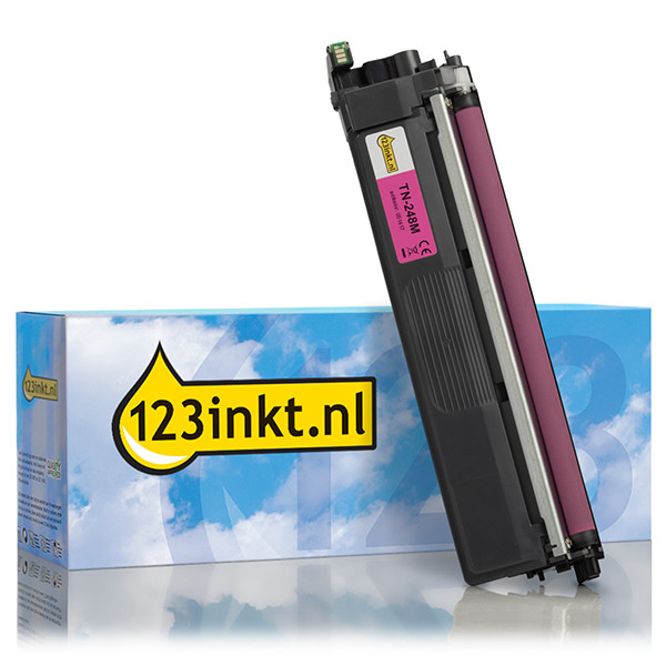 123inkt huismerk vervangt Brother TN-248M toner magenta TN248MC 051417 - 1