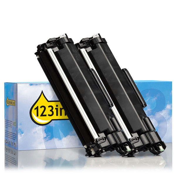 123inkt huismerk vervangt Brother TN-2510XL toner zwart hoge capaciteit dubbelpak  160720 - 1