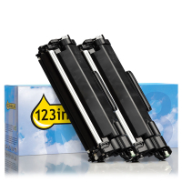 123inkt huismerk vervangt Brother TN-2510XL toner zwart hoge capaciteit dubbelpak  160720