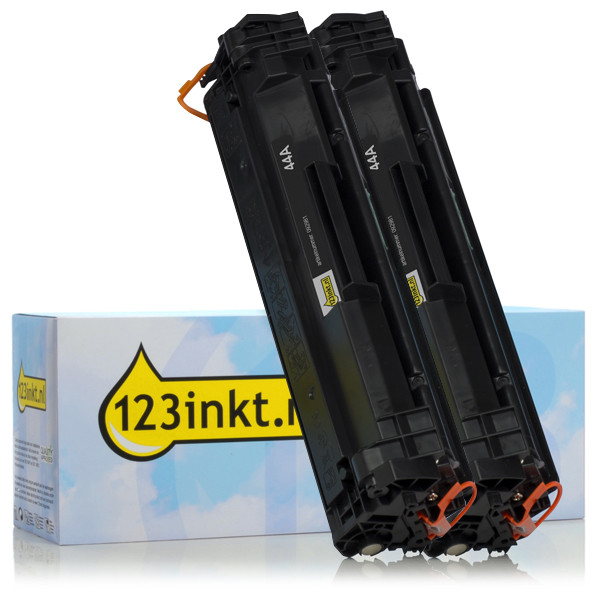 123inkt huismerk vervangt HP 44A (CF244A) toner zwart dubbelpak  160700 - 1