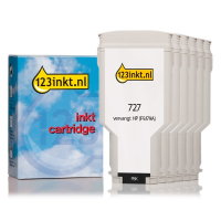 123inkt huismerk vervangt HP 727 multipack 2x zwart + 4 kleuren extra hoge capaciteit