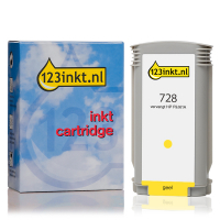 123inkt huismerk vervangt HP 728 (F9J61A) inktcartridge geel