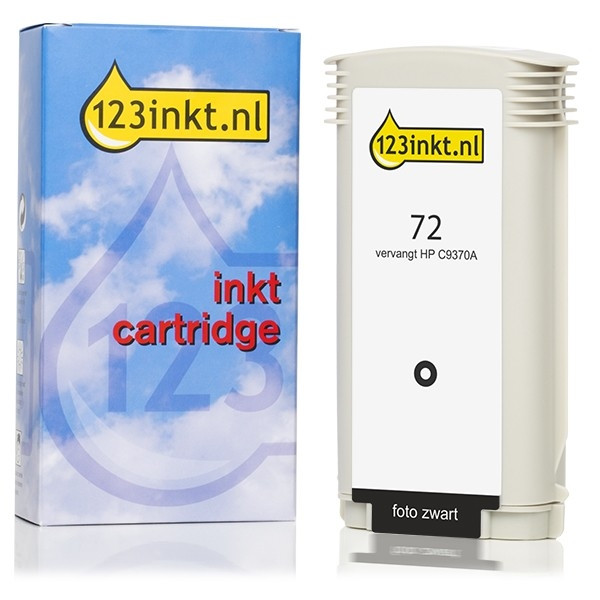 123inkt huismerk vervangt HP 72 (C9370A) inktcartridge foto zwart hoge capaciteit C9370AC 030893 - 1