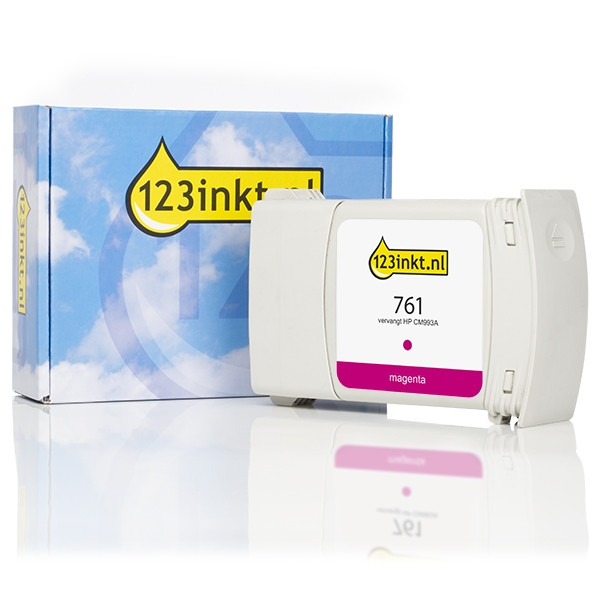 123inkt huismerk vervangt HP 761 (CM993A) inktcartridge magenta CM993AC 044061 - 1