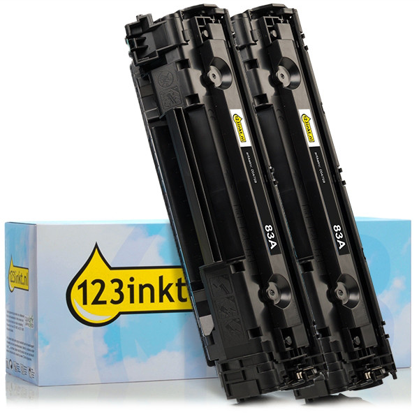 123inkt huismerk vervangt HP 83A (CF283A) toner zwart dubbelpak CF283ADC 160709 - 1