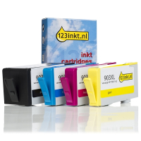 123inkt huismerk vervangt HP 903XL multipack zwart/cyaan/magenta/geel 3HZ51AEC 093185