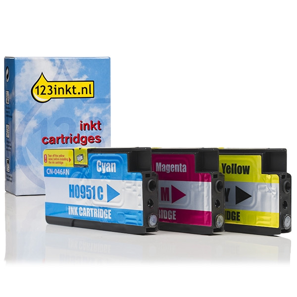 123inkt huismerk vervangt HP 951 multipack cyaan/magenta/geel  160143 - 1