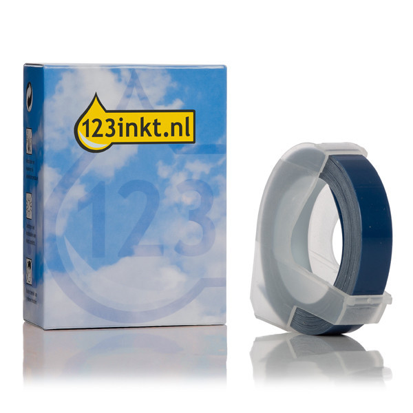 123inkt lettertang S0898140 / 520106 reliëftape wit op blauw  089262 - 1