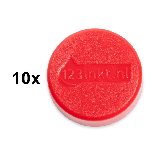 123inkt magneten 30 mm rood (10 stuks) 6163225C 301268 - 1