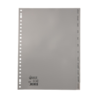 123inkt plastic indexen A4 grijs met 12 tabs maanden (23-gaats) G412JC 301627