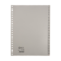 123inkt plastic tabbladen A4 grijs met 31 tabs (23-gaats) G431CMC 301536