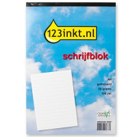 123inkt schrijfblok A4 gelinieerd 70 grams 100 vel  301125