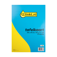 123inkt tafelkaart wit 210 x 59 mm (50 kaarten) L4796-20C 302238