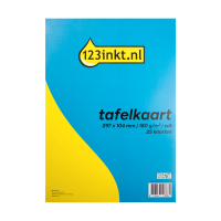 123inkt tafelkaart wit 297 x 104 mm (25 kaarten)  302240