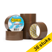 123inkt verpakkingstape bruin 50 mm x 66 m (36 rollen)  301383