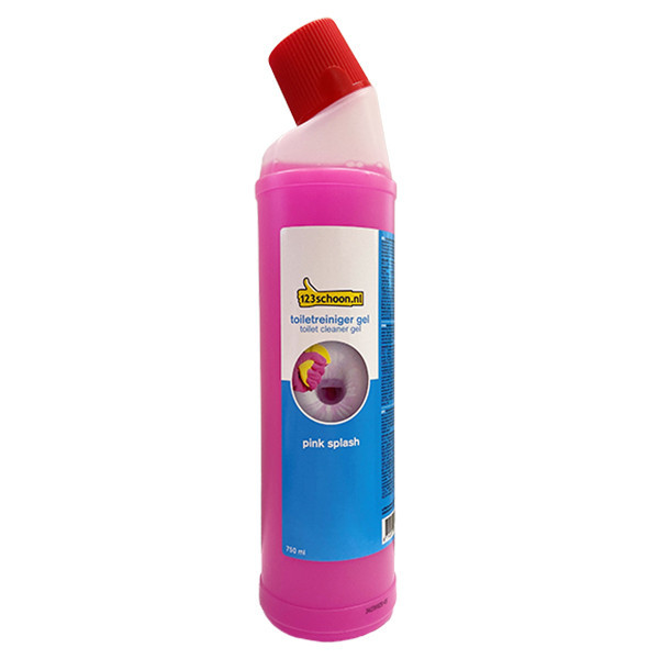 123schoon Pink Splash toiletreiniger gel (750 ml) 14022392C 14022453C SDR00143C SDR00144C SHA00053C SDR06053 - 1